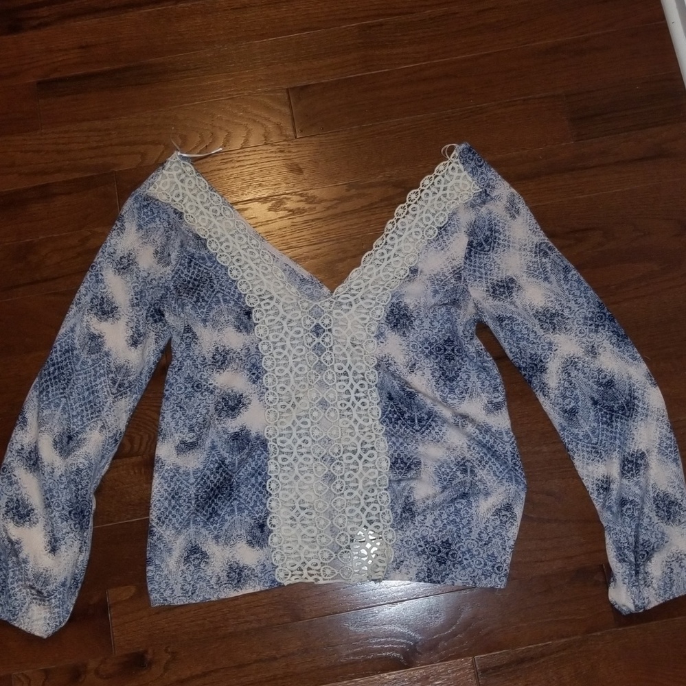 Colorful lace shirt